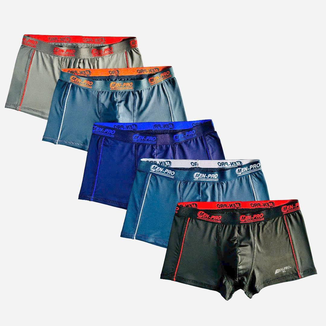 Combo 5 Quần Lót Nam Đùi Boxer Thun Lạnh Lưng Nhỏ Menpro MP4 | Size M–3XL