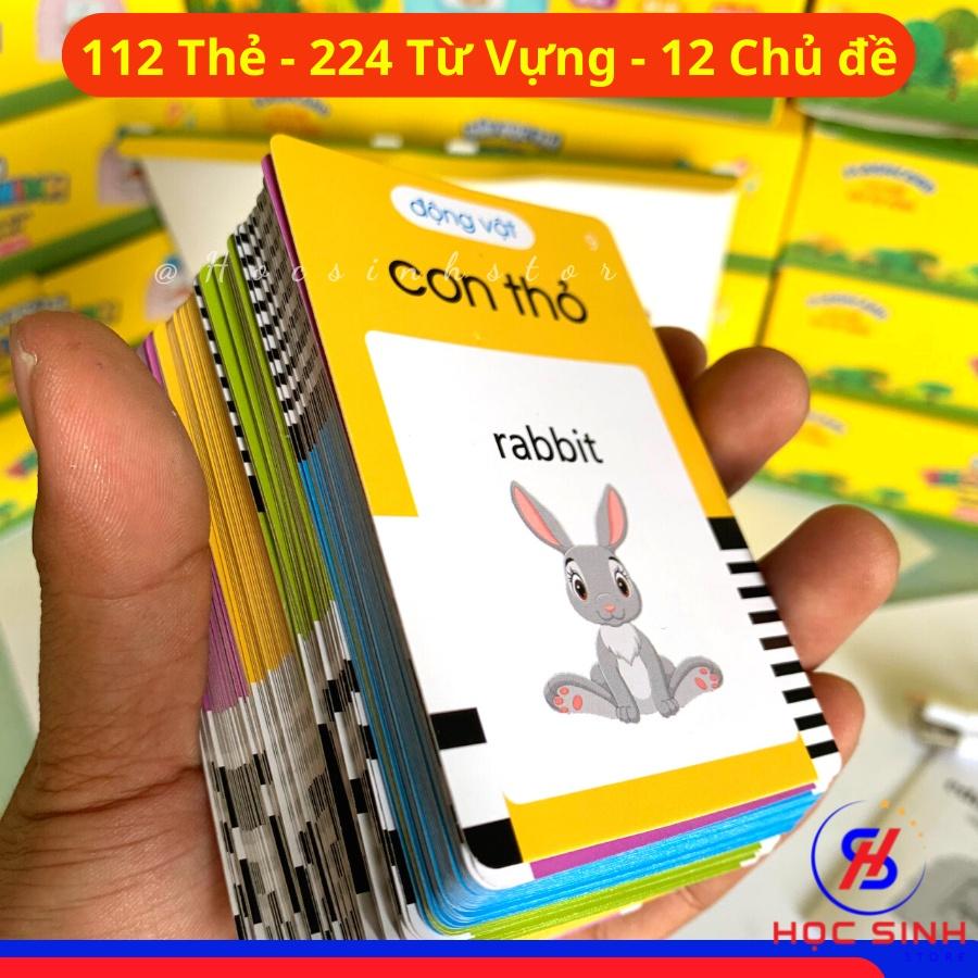 Máy đọc thẻ song ngữ Anh Việt flashcard 112 thẻ,224 từ vựng với 12 chủ đề, máy đọc thẻ thông minh có nhạc
