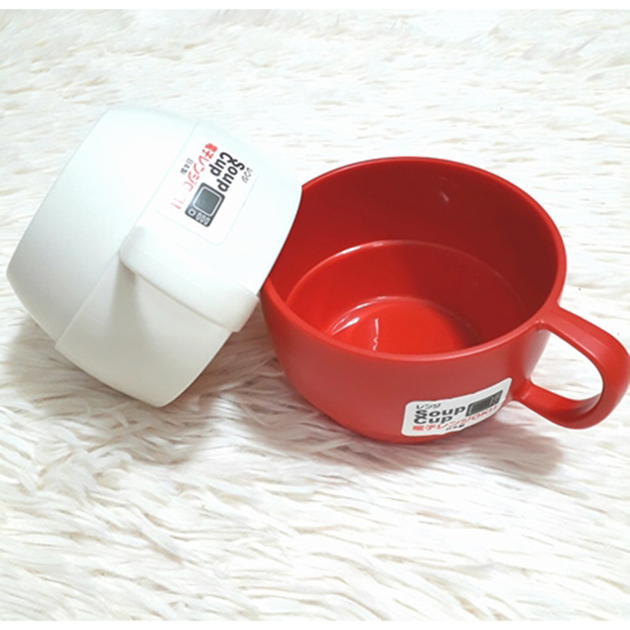 Cốc uống nước quai cầm màu trắng cao cấp - Hàng Nội Địa Nhật