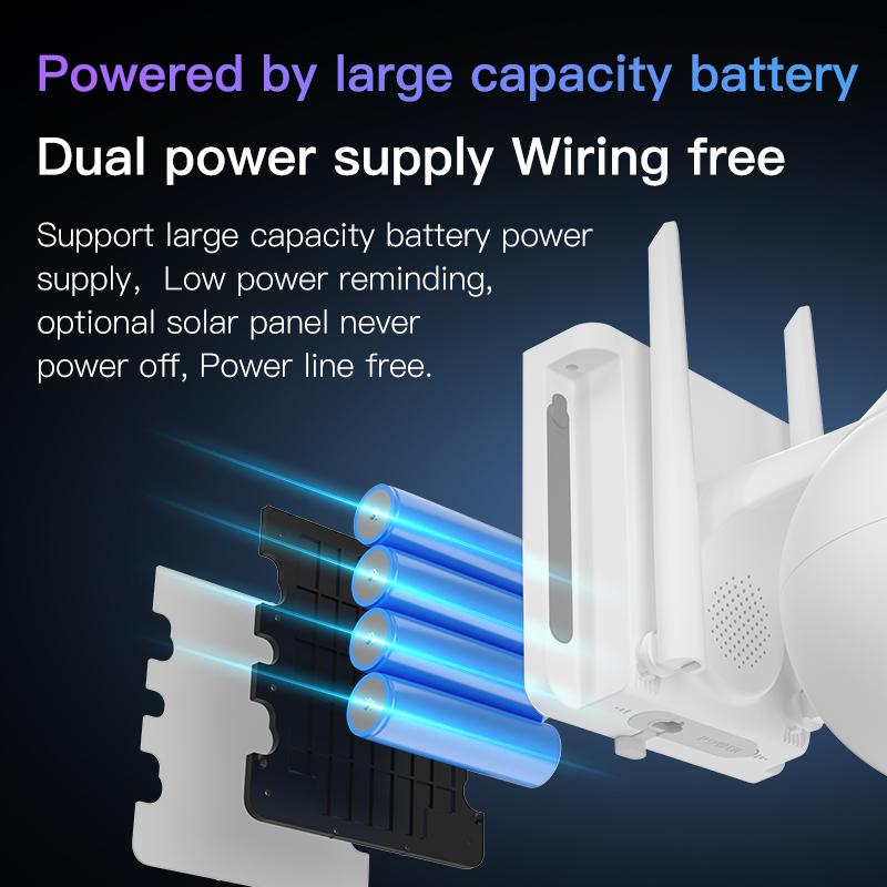 3MP 4G Thẻ Năng Lượng Mặt Trời Camera Ngoài Trời HD Nhìn Xuyên Đêm Phát Hiện PIR Giám Sát An Ninh Lượng Mặt Trời Chạy Bằng Pin IP PTZ Cam