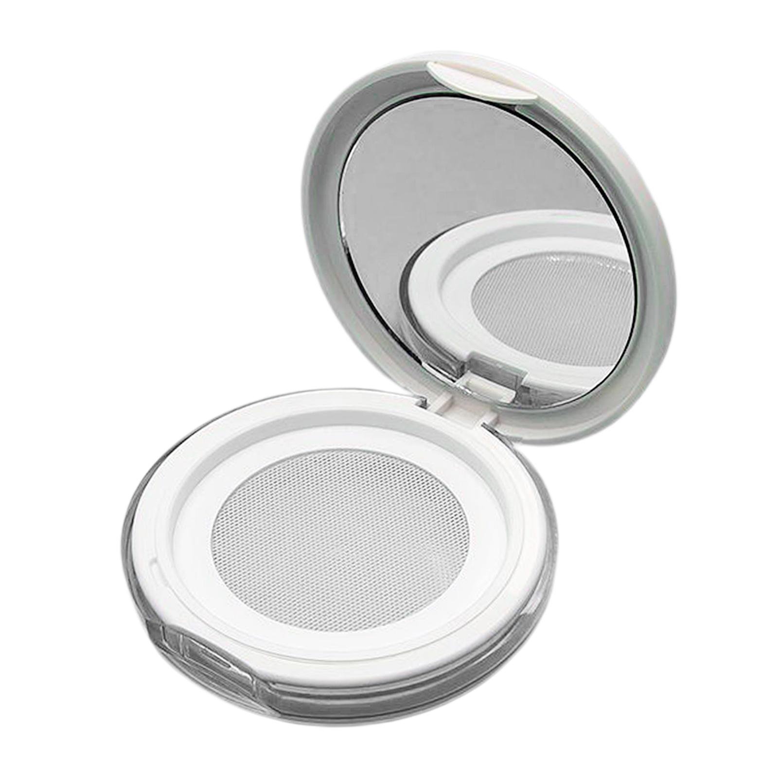 0.1 oz Reusable Loose Powder Container DIY Refillable Powder Bottle Box Face Powder Makeup Jar Travel Kit Cosmetic Makeup Containers with Mirror