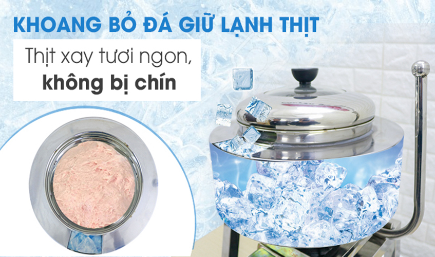 Máy Xay Thịt Làm Giò Chả Ruốc, Xay Cua, Xay Cá NEWSUN 2 Kg/ Mẻ, Inox Cao Cấp - Phù Hợp Với Mô Hình Kinh Doanh Nhỏ - Hàng Chính Hãng