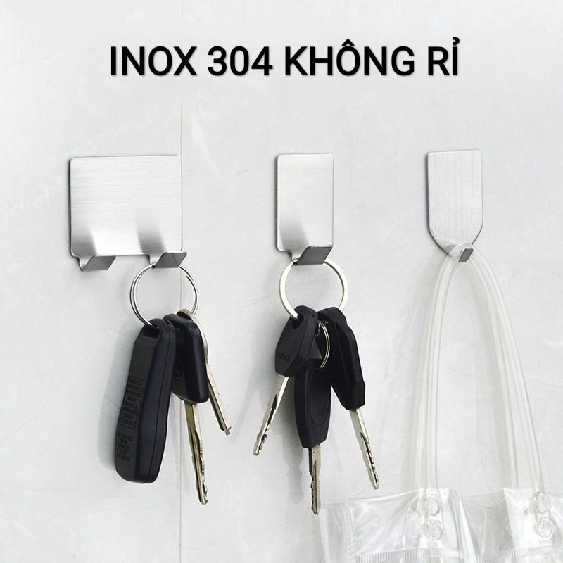 Móc inox dán tường keo 3M siêu dính, inox 304 không rỉ siêu bền