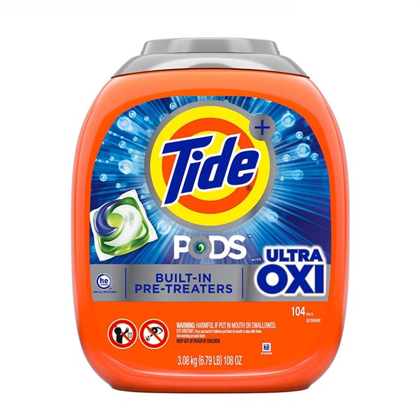 Viên giặt Tide Pod Ultra Oxi 4 in 1 104 Viên nhập Mỹ