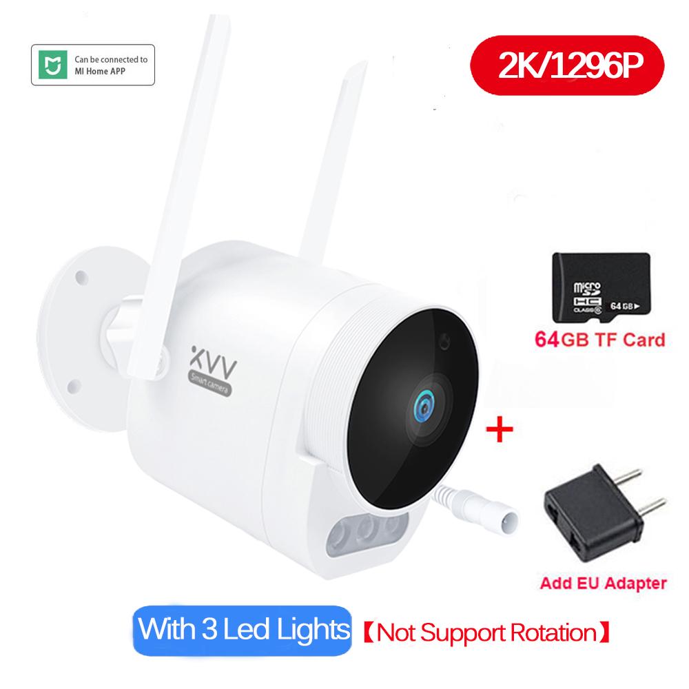 Máy ảnh ngoài trời P1 thông minh 1296p 270 ° PTZ Xoay WiFi Webcam Humanoid Phát hiện camera an ninh không thấm nước cho Xiaomi Mihome Ứng dụng Màu sắc: Với đèn LED 64G