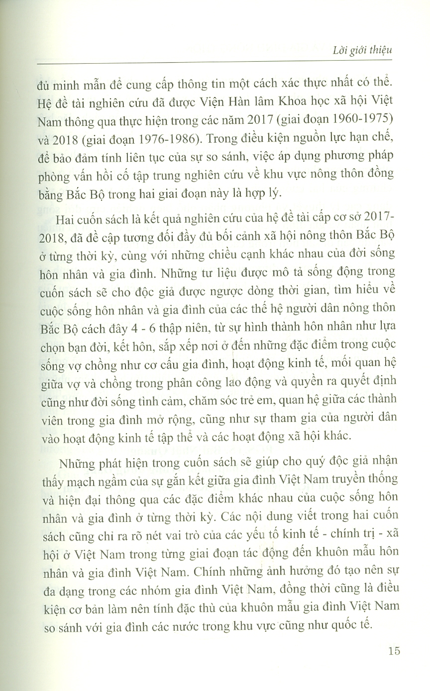 HÔN NHÂN VÀ GIA ĐÌNH Nông Thôn Đồng Bằng Bắc Bộ Giai Đoạn 1960 - 1975 (Sách chuyên khảo)