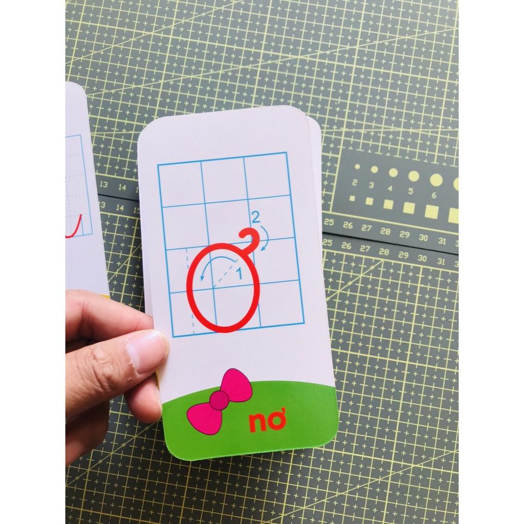 Bộ 42 thẻ flashcard học tiếng việt có chữ ghép và chữ đơn,chữ số_ thẻ học tiếng việt cho bé