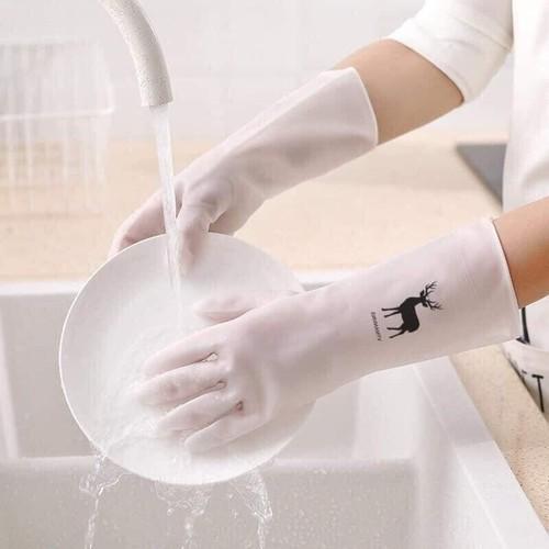 Gang tay rửa chén bát đa năng, gang tay CAO SU vệ sinh nhà cửa chống thấm nước