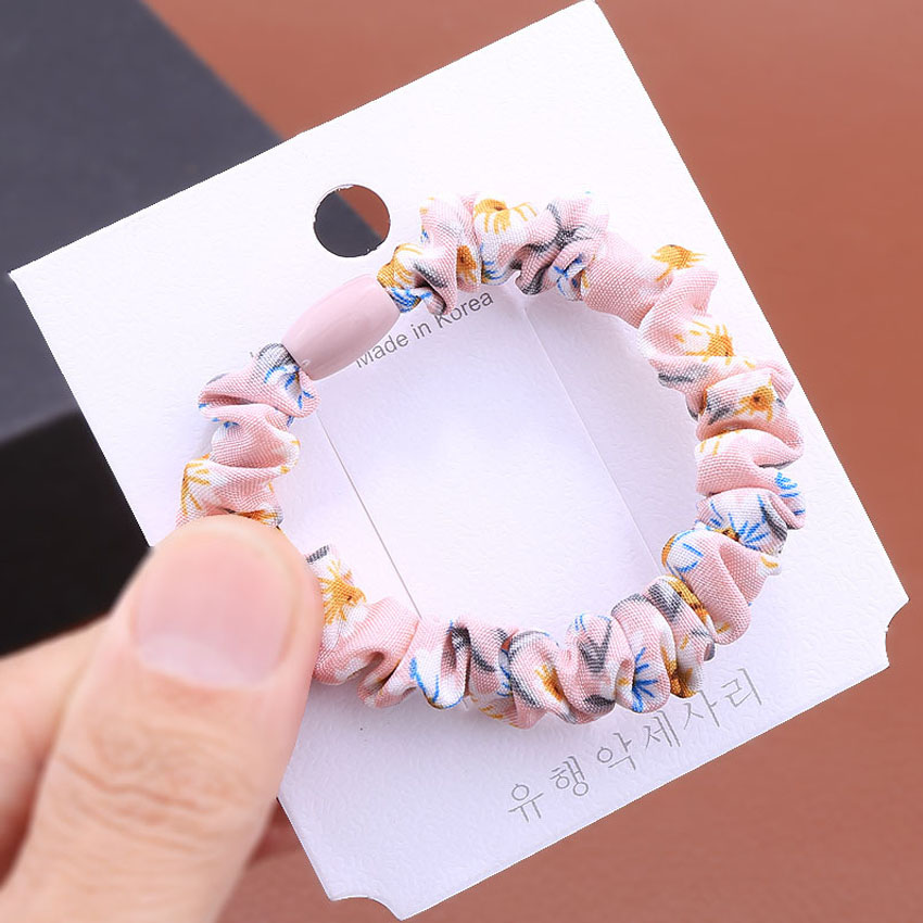 Dây buộc tóc nữ vải hoa NASI phối màu dễ thương phong cách hàn quốc thun cột tóc nữ co giãn tốt phụ kiện tóc
