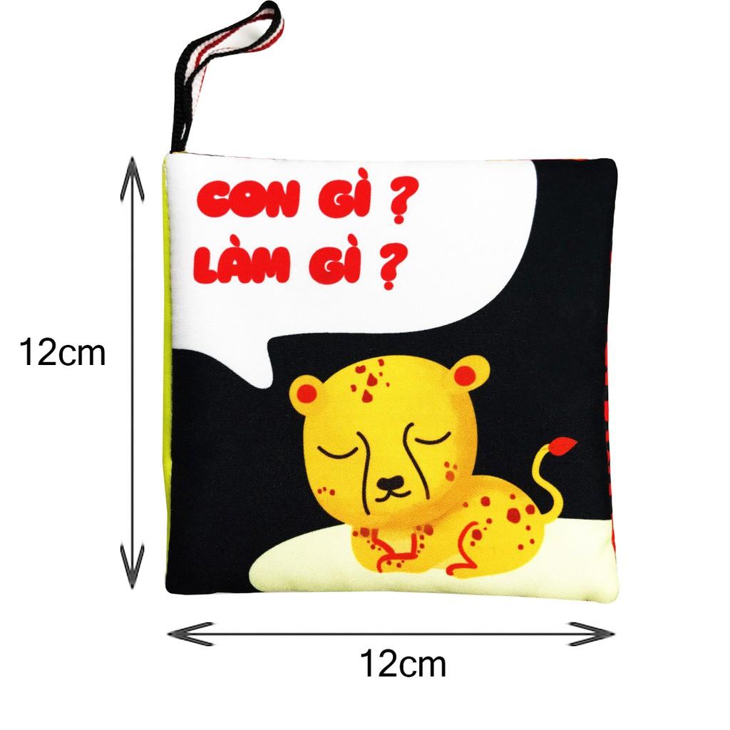 Combo Sách vải Pipo - Kích thích thị giác- dành cho trẻ sơ sinh ( quyển 3+4+5+6 )