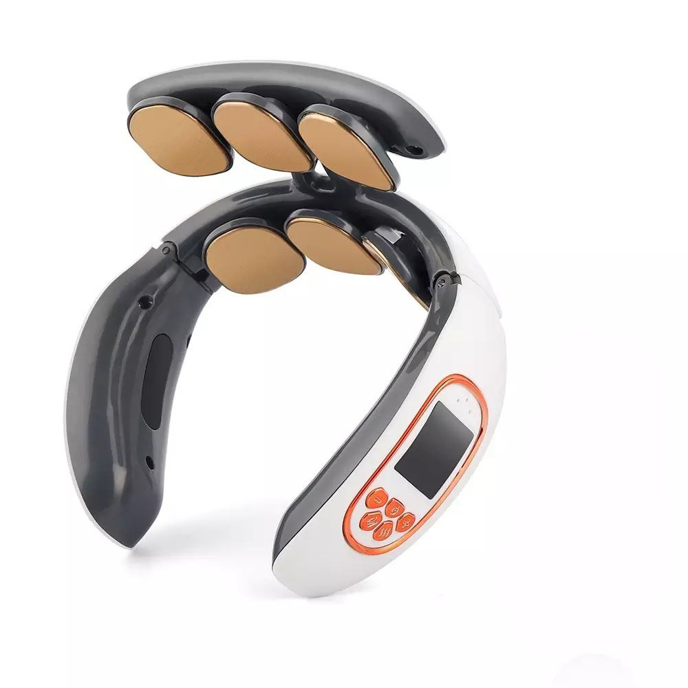 Máy Massage Cổ Vai Gáy 6 Đầu Điện Cực Màn hình hiển thị LCD Hỗ Trợ Trị Liệu Cao Cấp