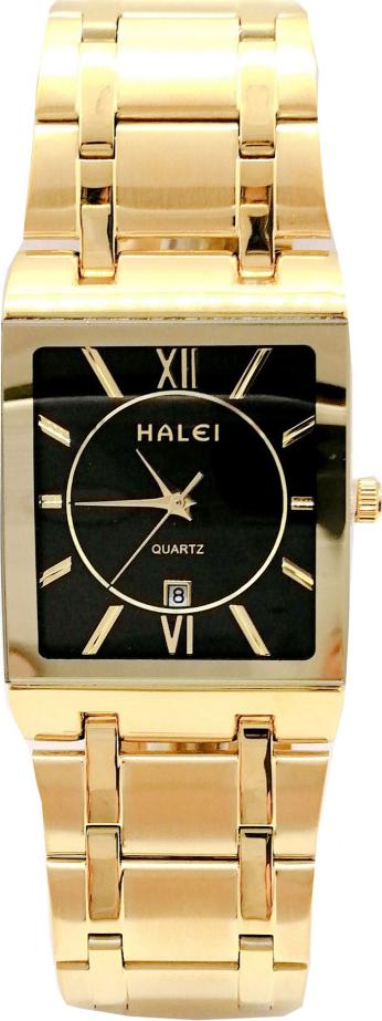 Đồng Hồ Nam Halei HL564 Dây vàng mặt vuông