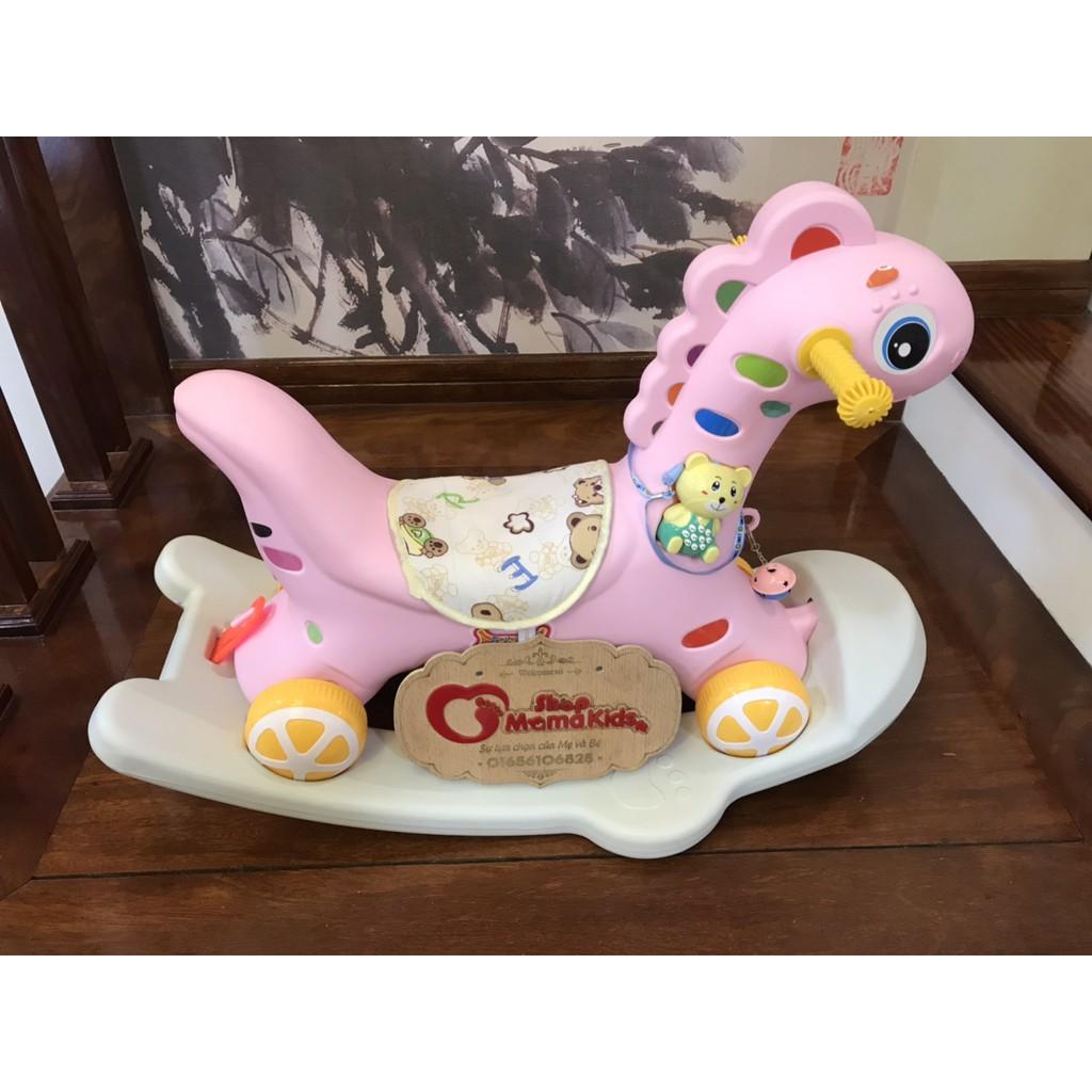 Ngựa Bập Bênh 2 In 1 Vừa Bập Bênh Vừa Ủn Chân Cho Bé