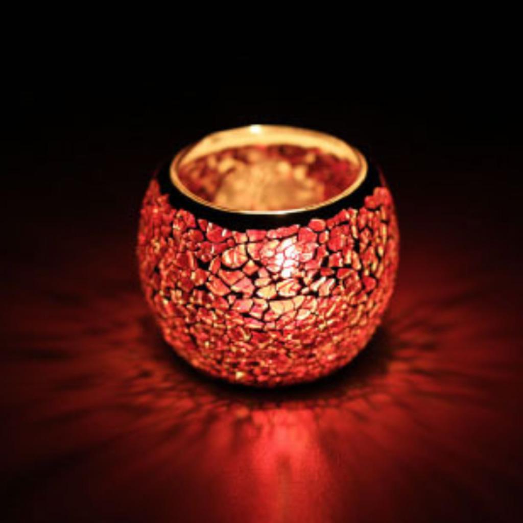 2X Mosaic Glass Mood Light Candle Tea Light Holder Candelabra Candlestick 08