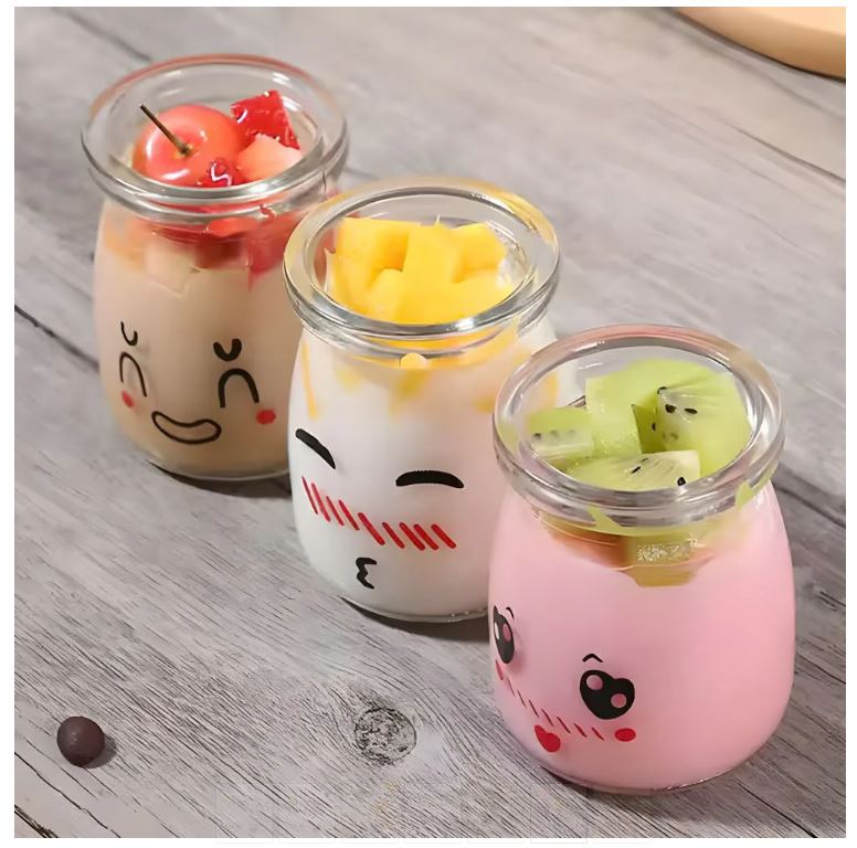 Set 12 Hủ Sữa Chua In Hình Thú 200ml - Lưu Trữ Thực Phẩm Tiện Lợi Cho Gia Đình (Giao ngẫu nhiên)