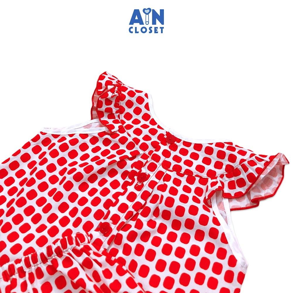 Bộ quần dài áo tay ngắn họa tiết Bi đỏ cotton - AICDBGTI6K2H - AIN Closet