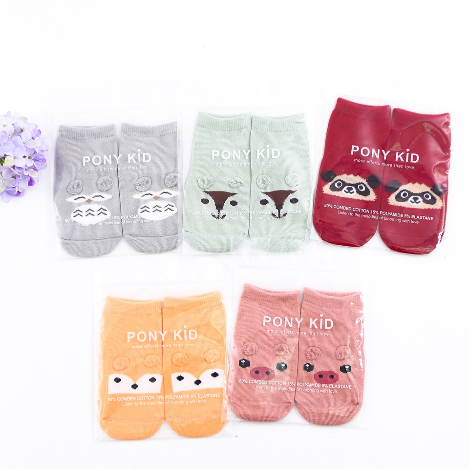 Combo 05 Tất Pony Kid Phong Cách Hàn Quốc Cho Bé - màu ngẫu nhiên