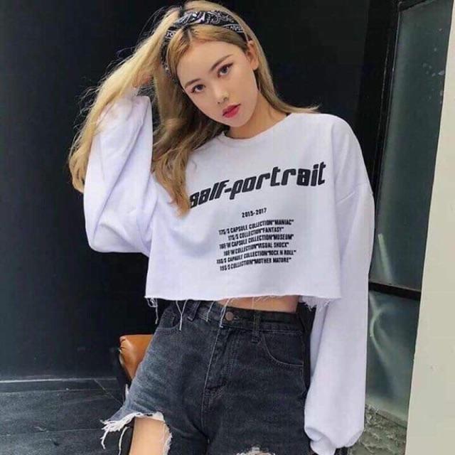 ÁO TAY DÀI CROPTOP FORM RỘNG CÁ TÍNH