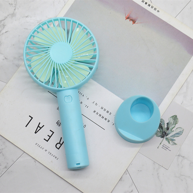 Quạt Mini Cầm Tay 4 Cánh Pin Sạc SS2 Có Đế Để Bàn Loại Tốt Quạt Cầm Tay Ngoài Trời Di Động Giao Màu Ngẫu Nhiên