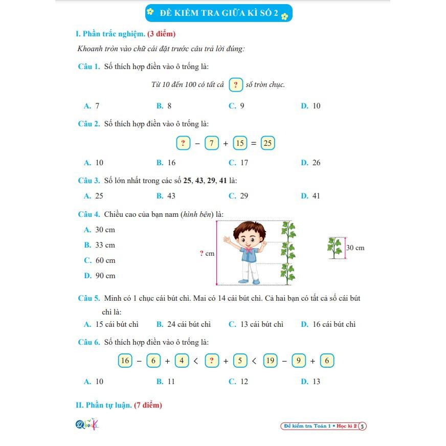 Sách - Đề Kiểm Tra Toán 1 - Kết Nối Tri Thức Với Cuộc Sống - Học Kì 2 (1 cuốn)