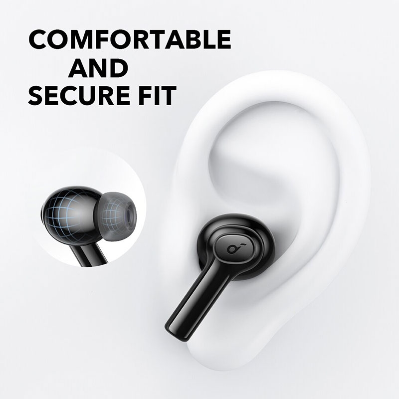 Tai Nghe ANKER Soundcore R100 - True Wireless, Công Nghệ Bassup, Sạc Nhanh, 25H Chơi Nhạc, Bluetooth 5.0, Kháng NướC IPX5, 2 Micro - Hàng Chính Hãng