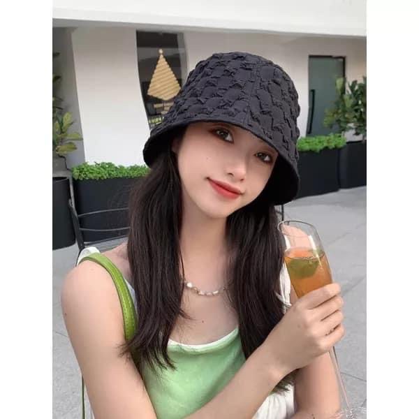 Nón nữ, Mũ Bucket vành tròn vải Xốp thời trang