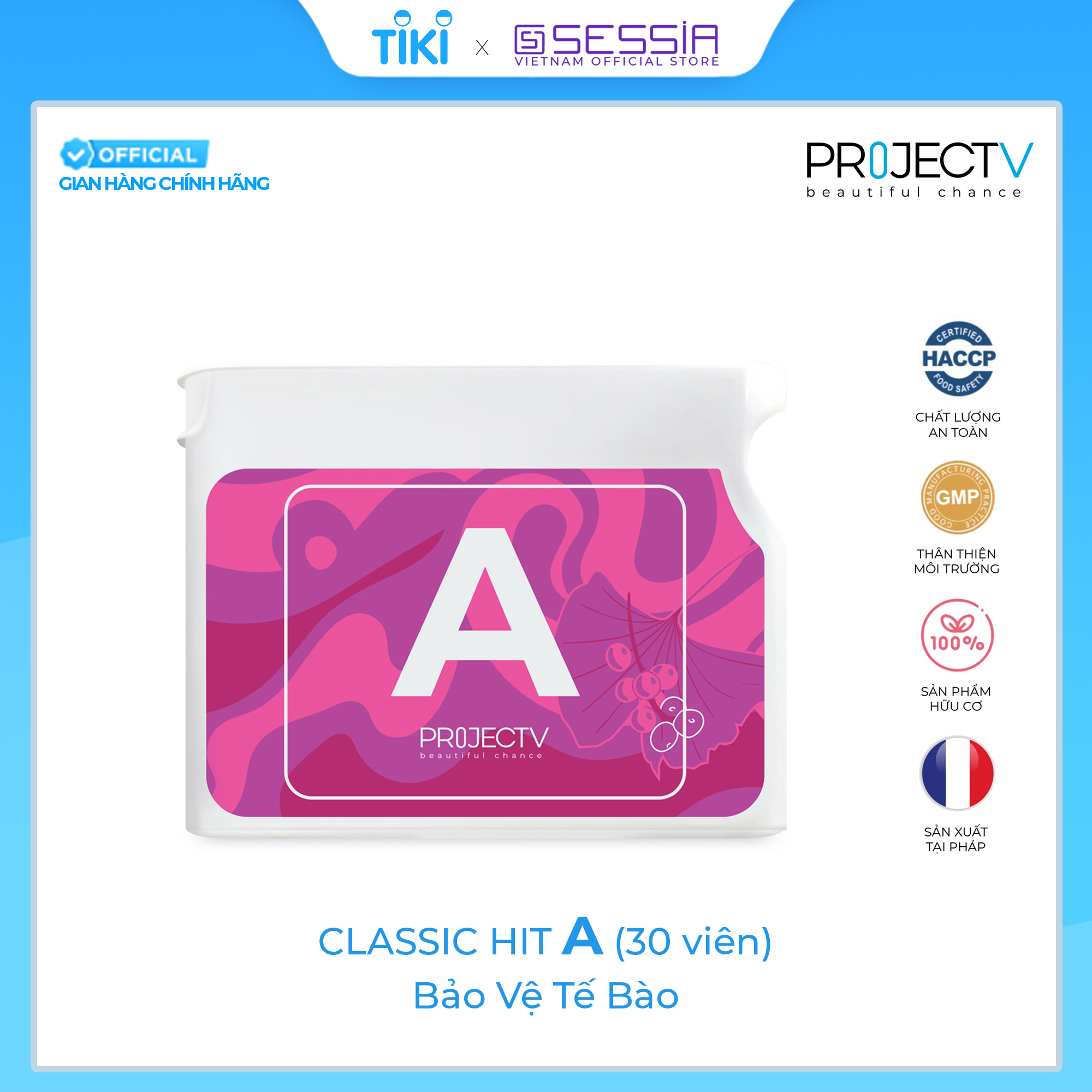 [VOUCHER 220K] Thực Phẩm Sức Khoẻ VS+A+N | V Alphabet - Điều hòa huyết áp, Giảm đau chân, Chống nhiễm trùng hệ thống sinh dục - PROJECT V - Xuất xứ Pháp, Hàng Chính Hãng