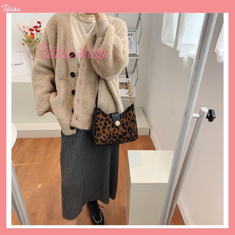 Túi Xách Kẹp Nách Họa Tiết Da Báo Ngựa Vằn & HOUNDSTOOTH Form Đẹp Sang Trọng Dạo Phố - Mã