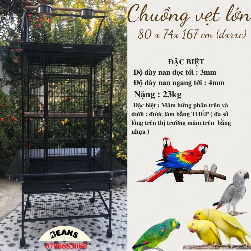 Lồng dành cho vẹt lớn như BG, MACAW, XÁM, Cockatoo, AMAZON, NẶNG 23KG