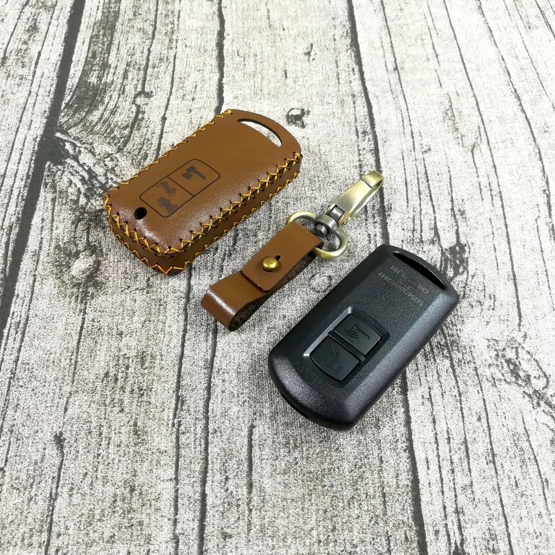 Bao da chìa khóa smartkey dành cho vision 2019, AB 2018, Vario 2018, Leab 2018 - Nâu HD25