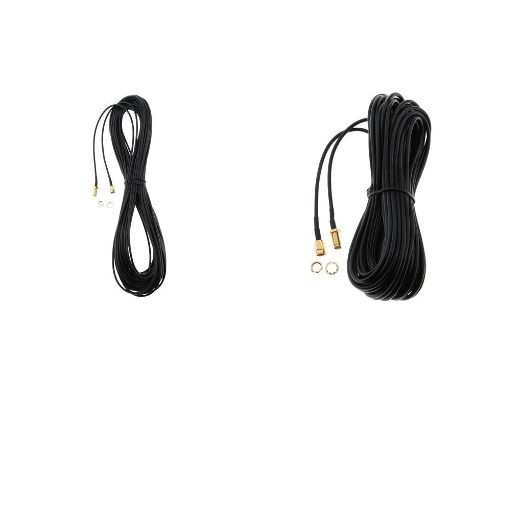 2Pcs Antenna Extension Cable RP-SMA Male to Female Router Aerial Adapter #2
