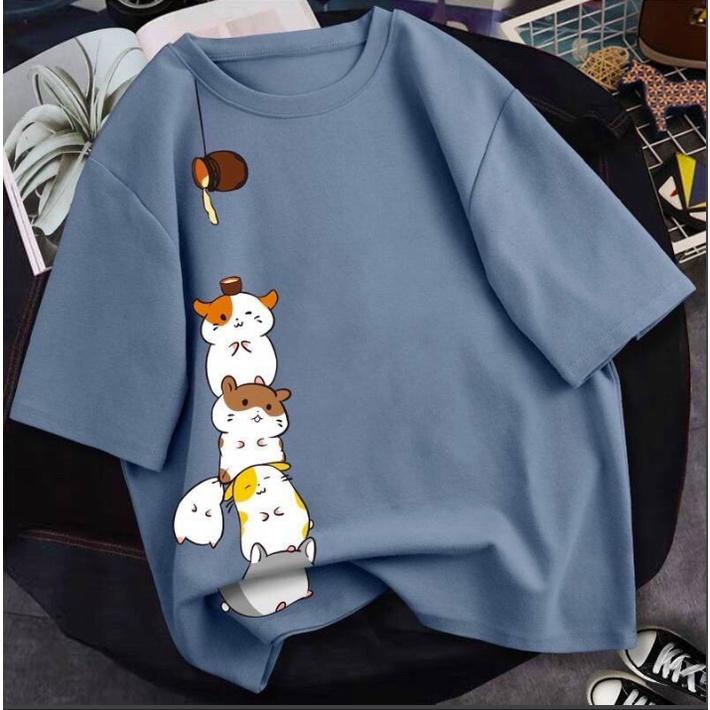 Áo thun tay lỡ form rộng ĐÀN MÈO TRỒNG CHUỐI, áo phông