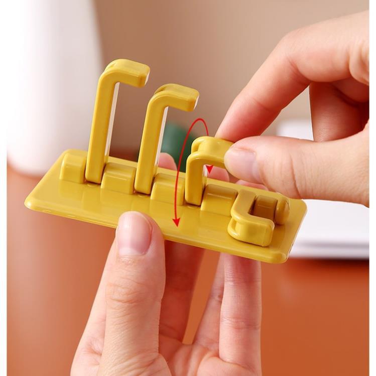 Móc Treo 4 Nhánh Xoay 180 Độ Hình Xylophone Dán Tường Treo Đồ Dùng