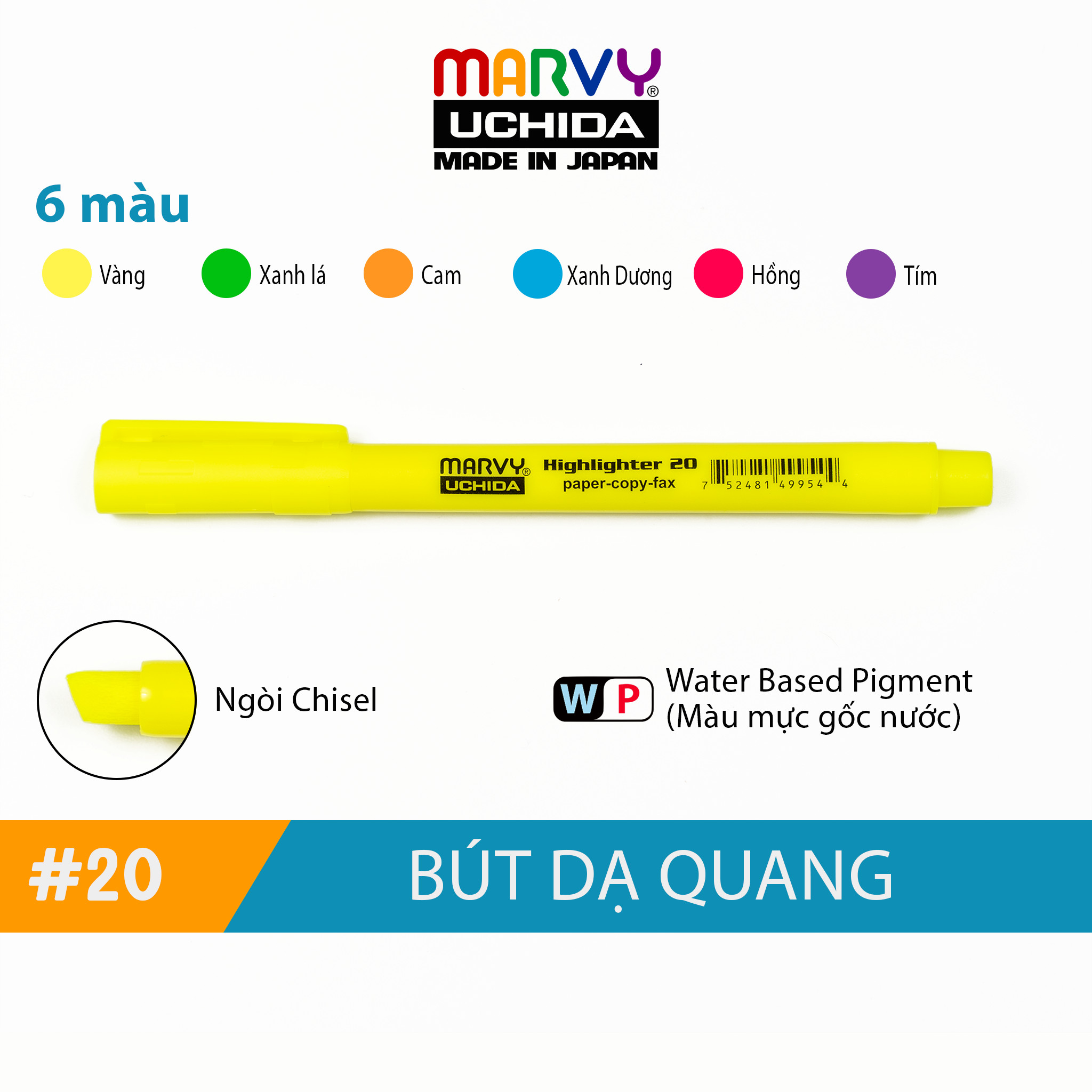 Bút dạ quang Marvy Uchida 20