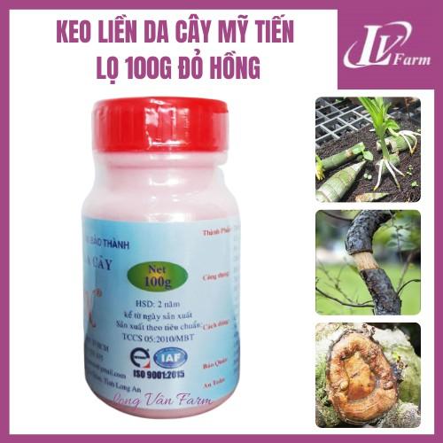 Keo Liền Da Cây Mỹ Tiến - Lọ 100g Đỏ Hồng - Keo Liền Sẹo, Vết Cắt, Hỗ Trợ Chiết Cành Cho Hoa Lan, Cây Cảnh