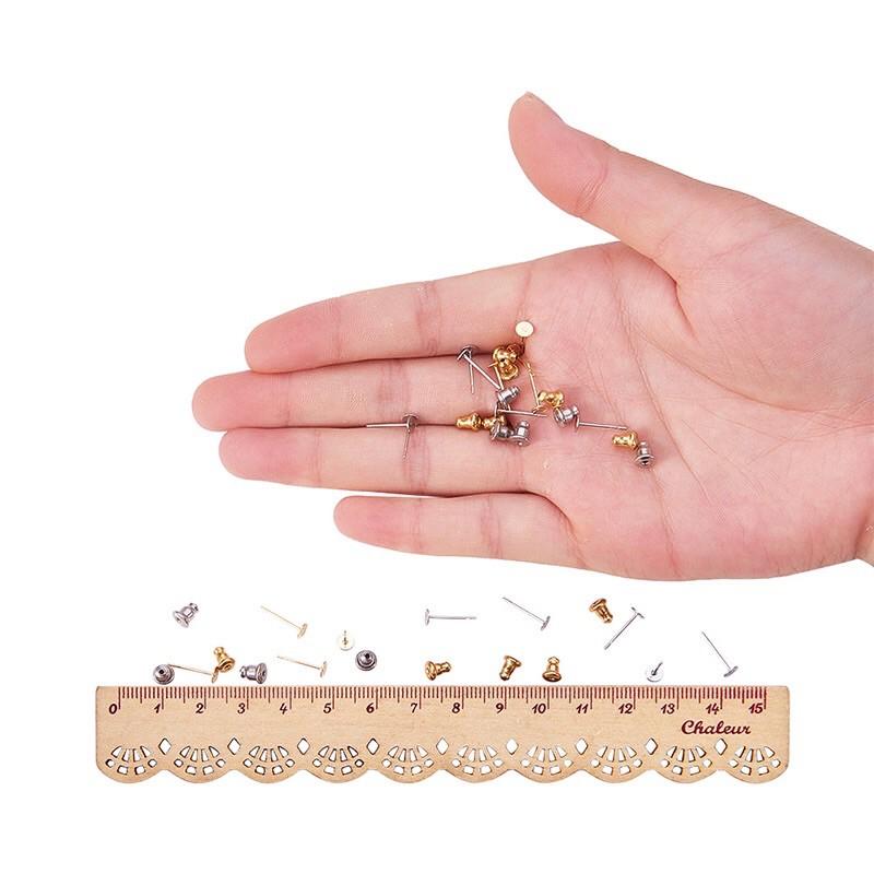 1 Đôi Bông Tai Bằng Titan Không Gỉ Màu Vàng Kim Cho Trang Sức Handmade - Trường Thịnh Sài Gòn