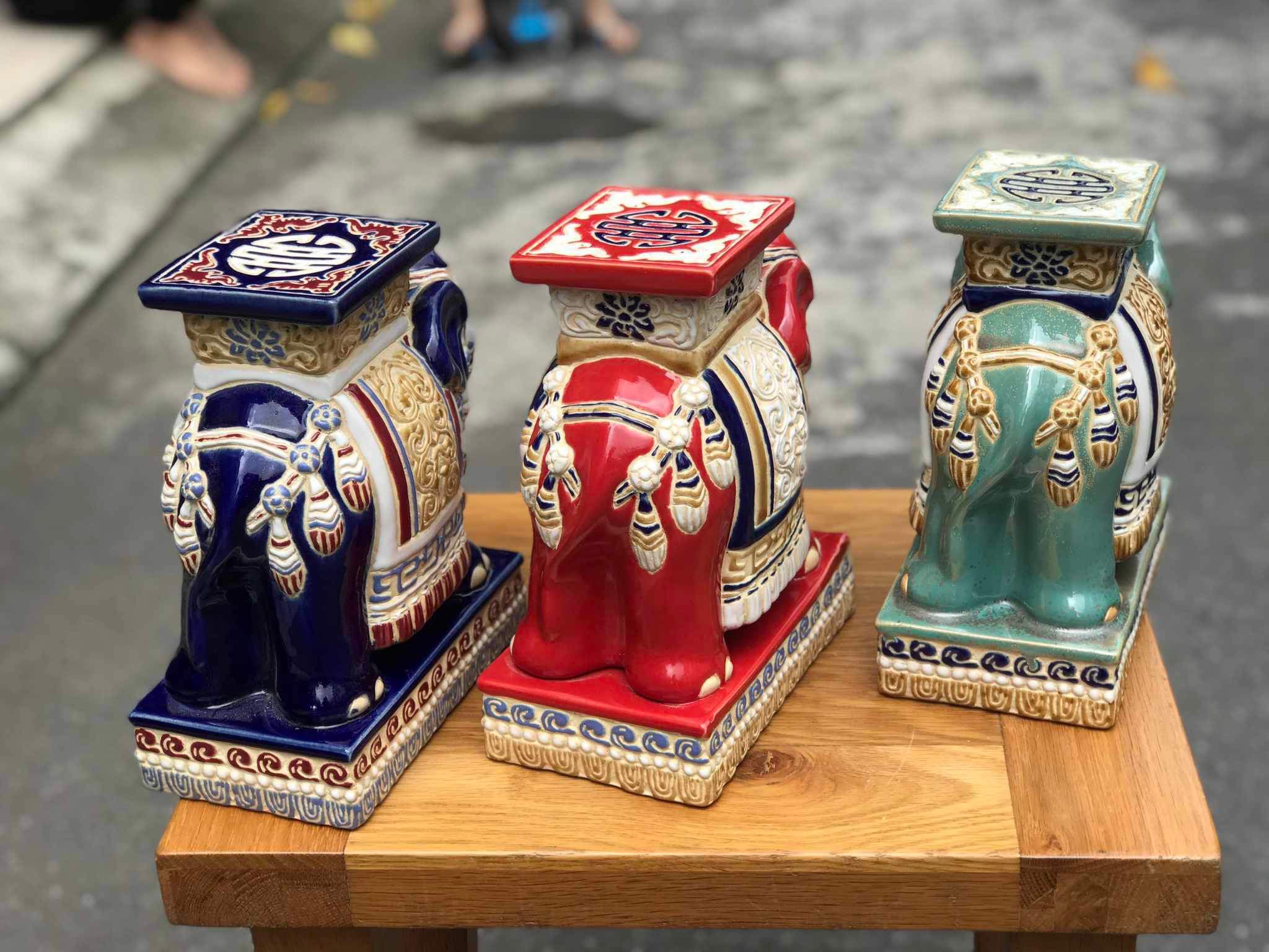 TIỂU TƯỢNG GỐM SỨ NAM BỘ 25CM TRANG TRÍ DECOR