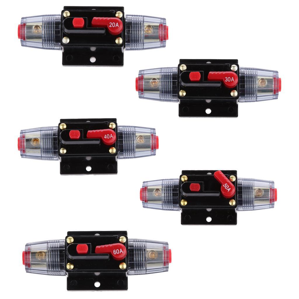 12V-24V Inline Auto Circuit Breaker 20A & 30A Switch Car Audio Fuse SKCB-02