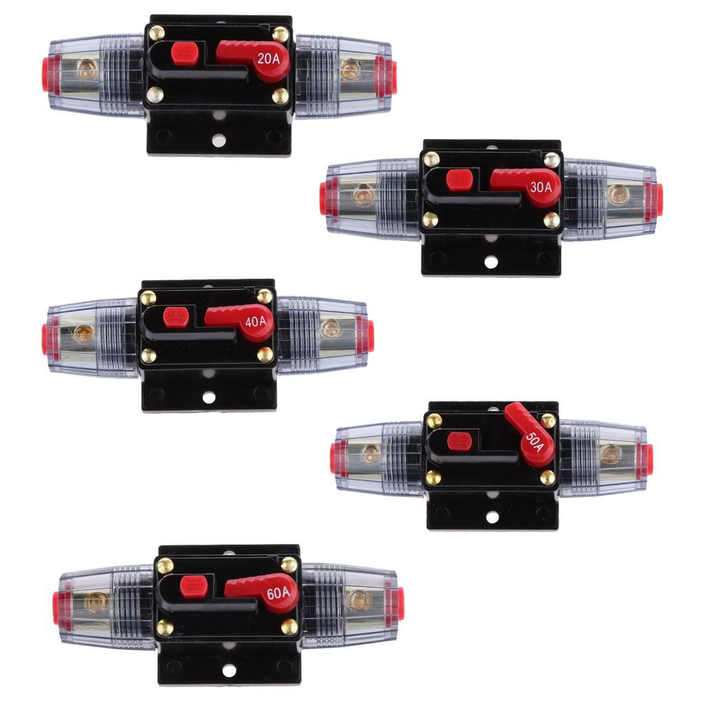 4 Pieces 60A+30A Manual Reset Circuit Breaker Manual Reset Switch SUV Boat