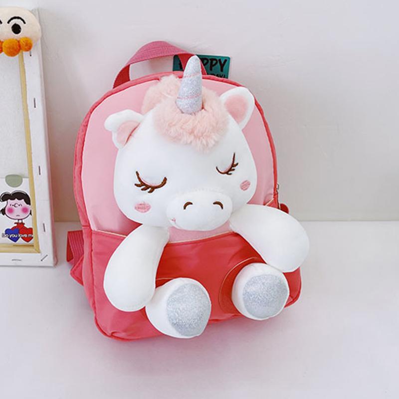 Mini Hoạt Hình Sang Trọng Kỳ Lân Ba Lô Trẻ Em Học Kawaii Ba Lô Bé Gái Mẫu Giáo Ba Lô Tập Đi Cho Bé Bé Học