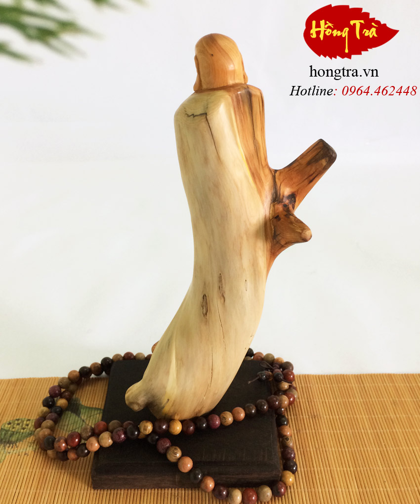 Tượng phật Di Lặc gỗ nhai bách TGPDL11