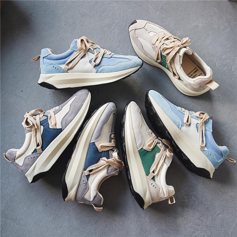 Đáy Dày Thoáng Khí Chống Trơn Trượt Chạy Bộ Người Mùa Hè Mới Thể Thao Nam Giày Sneakers Thời Trang Thoải Mái Chịu Mài Mòn Thường Ngày Color: Beige Shoe Size: 44