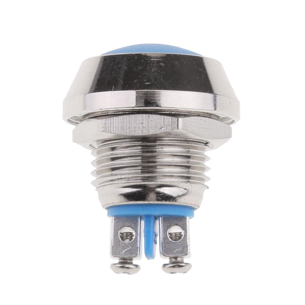 Nút Kim Loại Tròn 12 Mm SPST Nút ấn Tạm Thời 1NO P67 Không Thấm Nước