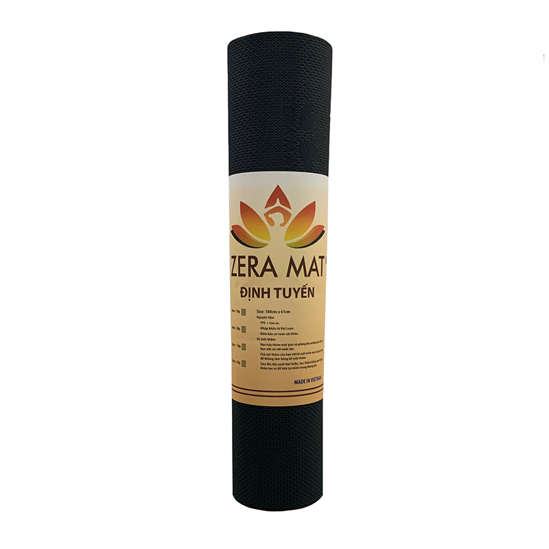Thảm tập Yoga định tuyến Zera TPE 2 lớp 6mm - Xanh rêu