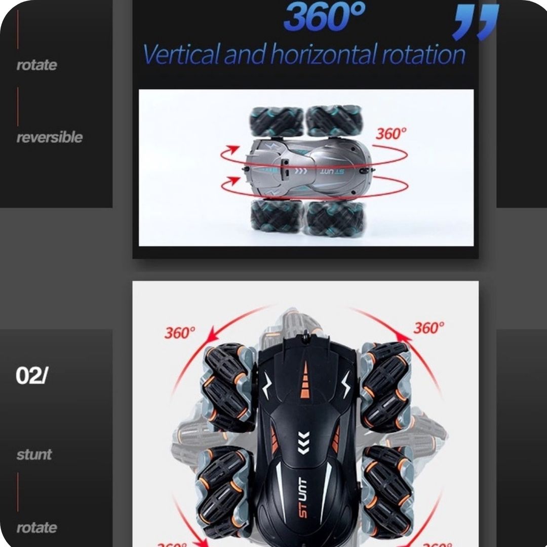 Xe điều khiển từ xa, Xe Địa hình Xoay 360 độ drift Xe đồ chơi vượt mọi địa hình