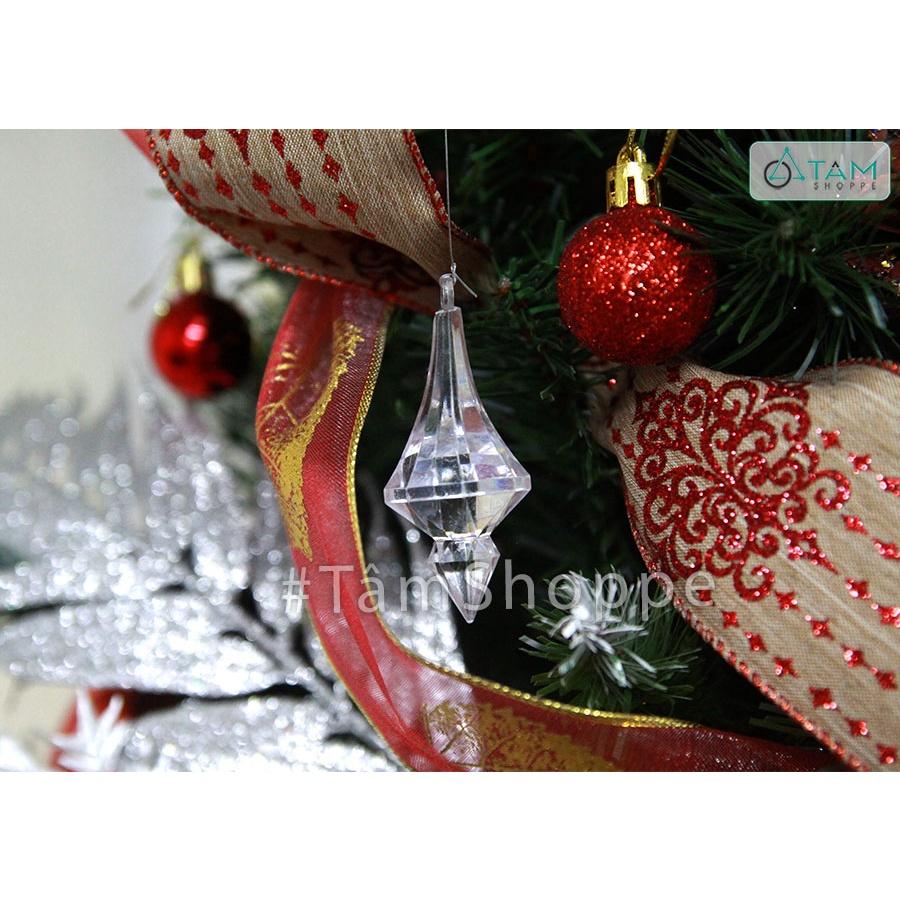 Phụ kiện trong suốt trang trí noel thạch nhũ kim cương X-PKTCT-68