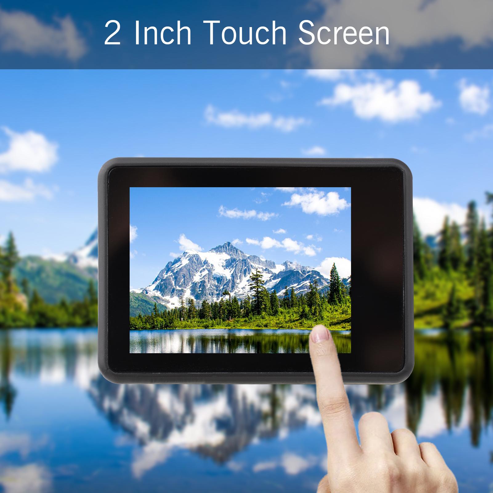 Camera Hành Động Andoer 4K 60FPS Màn Hình Kép Chống Nước Có Điều Khiển Từ Xa Camera Thể Thao Mũ Bảo Hiểm Camera Hành Động Cho Lặn Lướt Sóng