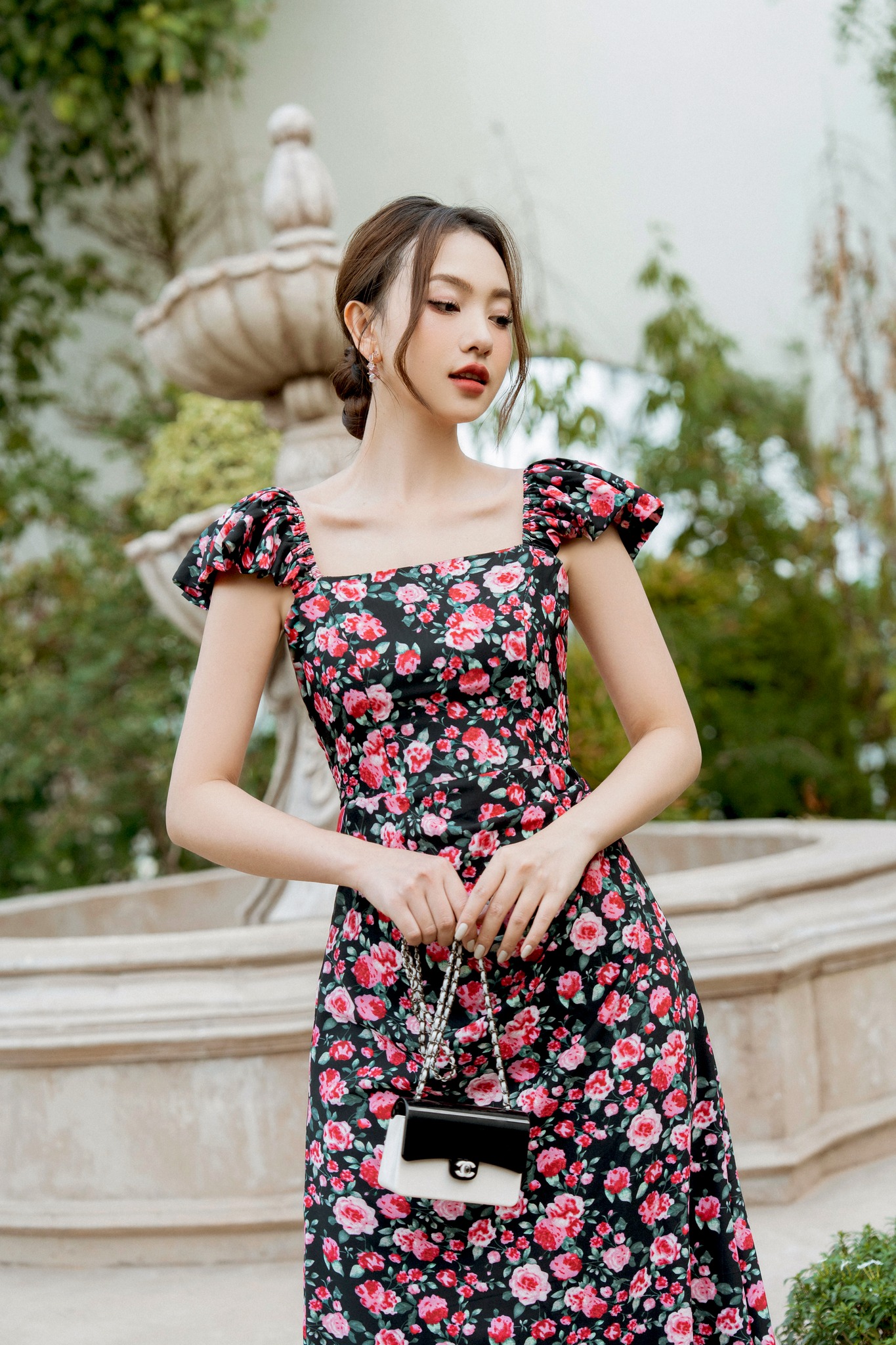 DEAR JOSÉ  Áo crop top tay dài Malibu vải len gân hồng rosy
