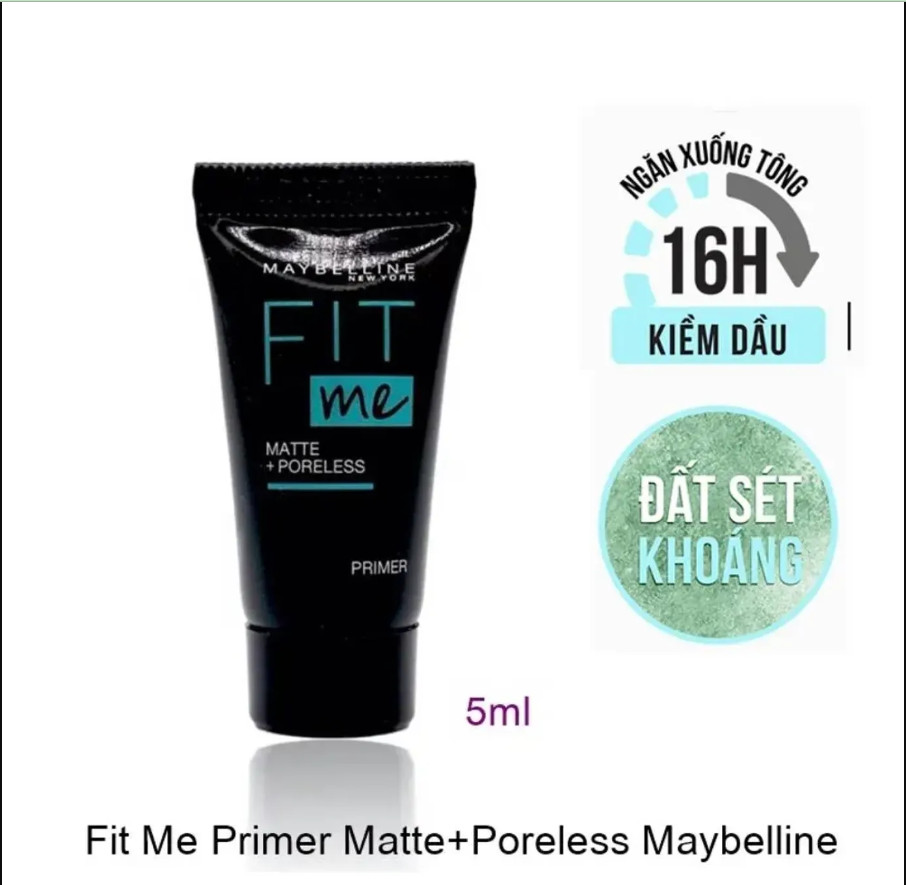 Minisize 5ml Kem lót Maybelline Fit Me Matte+ Poreless 16H Mattifying Primer kiềm dầu