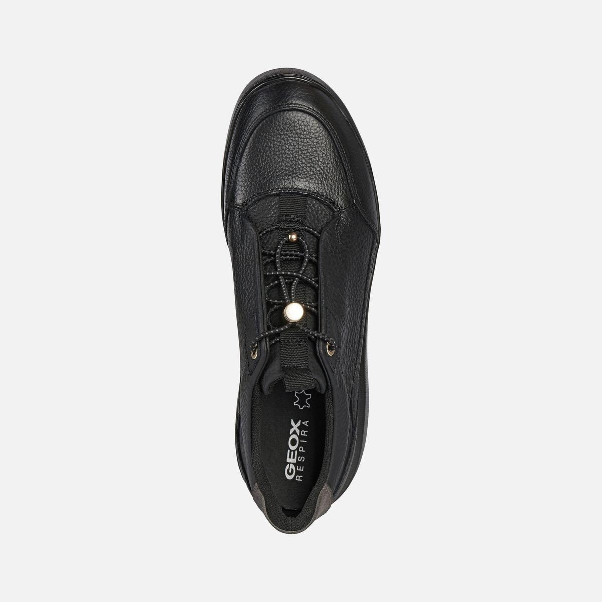 Giày Sneakers Nữ GEOX D Rubidia B - BLACK/DK GREY